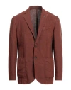 L.b.m 1911 L. B.m. 1911 Man Blazer Brick Size 44 Cotton, Cashmere In Brown