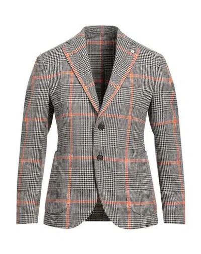 L.b.m 1911 L. B.m. 1911 Man Blazer Dark Brown Size 40 Cotton In Gray