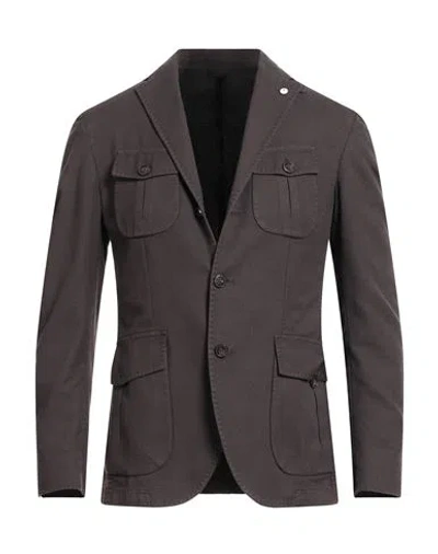 L.b.m 1911 L. B.m. 1911 Man Blazer Dark Brown Size 40 Cotton