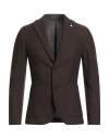 L.b.m 1911 L. B.m. 1911 Man Suit Jacket Dark Brown Size 42 Cotton In Brown