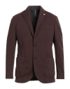 L.b.m 1911 L. B.m. 1911 Man Blazer Dark Brown Size 40 Polyamide, Elastane