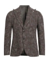 L.b.m 1911 L. B.m. 1911 Man Blazer Dark Brown Size 42 Cotton, Wool, Polyester, Polyamide In Brown