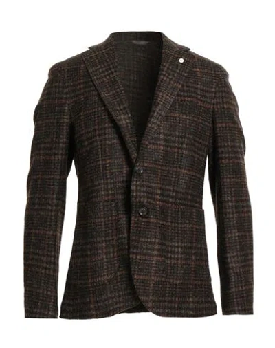 L.b.m 1911 L. B.m. 1911 Man Blazer Dark Brown Size 44 Acrylic, Virgin Wool, Polyester