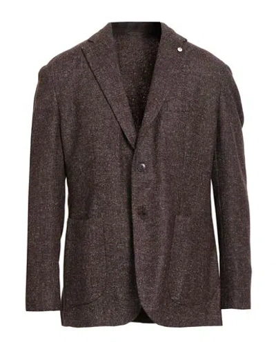 L.b.m 1911 L. B.m. 1911 Man Blazer Dark Brown Size 44 Wool, Polyester, Polyamide, Viscose