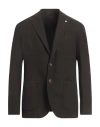 L.b.m 1911 L. B.m. 1911 Man Blazer Dark Brown Size 46 Cotton, Polyester, Viscose, Elastane