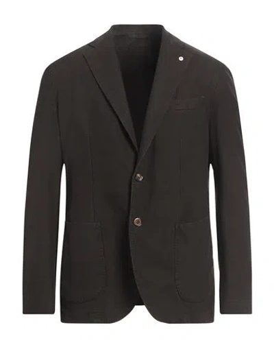 L.b.m 1911 L. B.m. 1911 Man Blazer Dark Brown Size 46 Cotton, Polyester, Viscose, Elastane