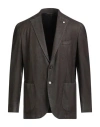 L.b.m 1911 L. B.m. 1911 Man Blazer Dark Brown Size 48 Wool In Brown