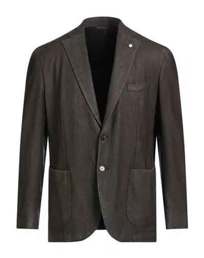 L.b.m 1911 L. B.m. 1911 Man Blazer Dark Brown Size 48 Wool