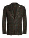 L.b.m 1911 Textured Rounded Jacket With Checkered Pattern And Button Closure In Multi