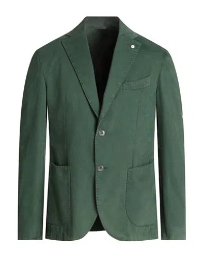 L.b.m 1911 L. B.m. 1911 Man Blazer Dark Green Size 42 Cotton In Green