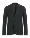 L.b.m 1911 L. B.m. 1911 Man Blazer Dark Green Size 42 Cotton, Polyamide In Green