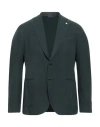 L.b.m 1911 L. B.m. 1911 Man Blazer Dark Green Size 42 Cotton, Polyamide In Green