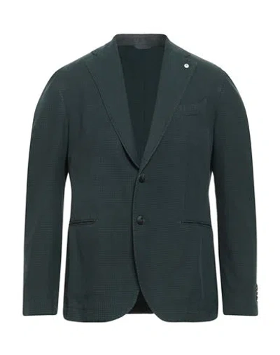 L.b.m 1911 L. B.m. 1911 Man Blazer Dark Green Size 42 Cotton, Polyamide
