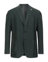 L.b.m 1911 L. B.m. 1911 Man Blazer Dark Green Size 46 Cotton, Polyamide, Elastane In Green