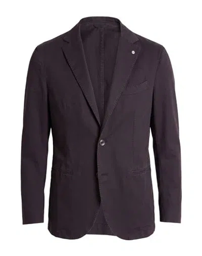 L.b.m 1911 L. B.m. 1911 Man Blazer Dark Purple Size 40 Cotton