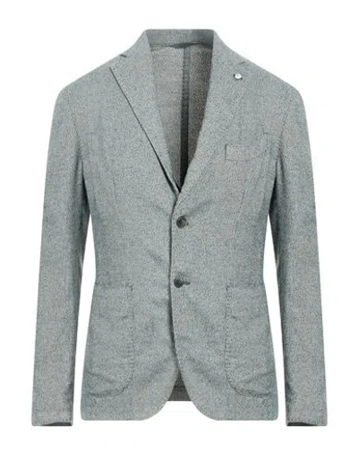 L.b.m 1911 L. B.m. 1911 Man Blazer Deep Teal Size 42 Cotton, Polyester, Polyamide In Green