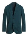 L.b.m 1911 L. B.m. 1911 Man Blazer Deep Teal Size 44 Polyamide, Elastane In Green