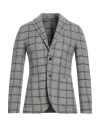 L.b.m 1911 L. B.m. 1911 Man Blazer Grey Size 40 Polyester, Wool, Acrylic In Gray