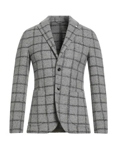 L.b.m 1911 L. B.m. 1911 Man Blazer Grey Size 40 Polyester, Wool, Acrylic In Gray