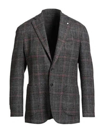 L.b.m 1911 L. B.m. 1911 Man Blazer Grey Size 40 Wool, Polyester, Polyamide, Viscose In Gray