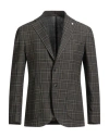 L.b.m 1911 L. B.m. 1911 Man Blazer Grey Size 42 Linen, Cotton In Gray