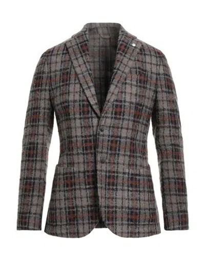 L.b.m 1911 L. B.m. 1911 Man Blazer Grey Size 42 Wool, Alpaca Wool, Polyamide, Mohair Wool In Multi