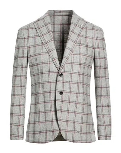 L.b.m 1911 L. B.m. 1911 Man Blazer Grey Size 42 Wool, Cashmere In Gray