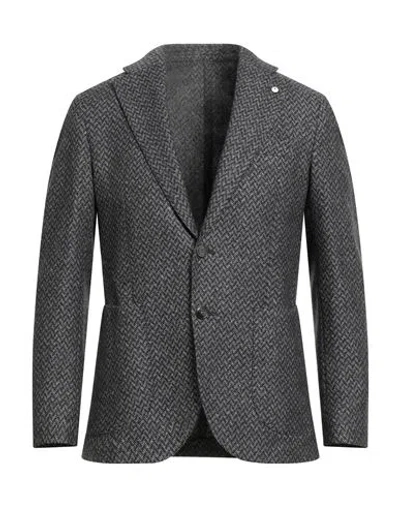 L.b.m 1911 L. B.m. 1911 Man Blazer Grey Size 42 Wool, Silk, Cashmere In Gray