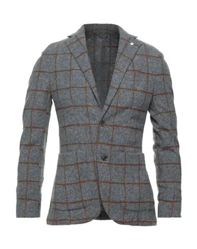 L.b.m 1911 L. B.m. 1911 Man Blazer Grey Size 44 Acrylic, Wool, Polyester In Gray