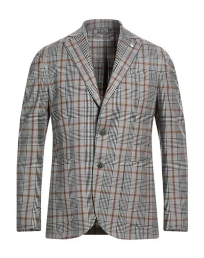 L.b.m 1911 L. B.m. 1911 Man Blazer Grey Size 44 Wool In Gray