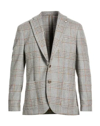 L.b.m 1911 L. B.m. 1911 Man Blazer Grey Size 44 Wool, Polyester In Gray