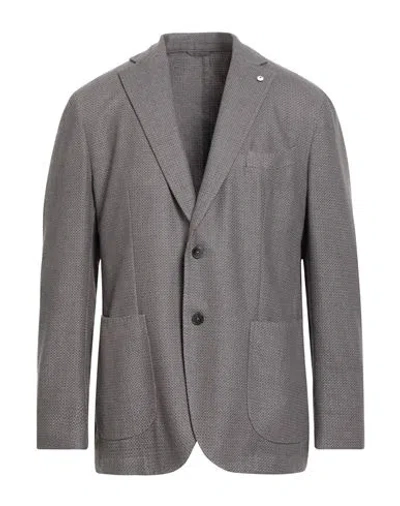 L.b.m 1911 L. B.m. 1911 Man Blazer Grey Size 44 Wool, Polyester, Polyamide In Gray