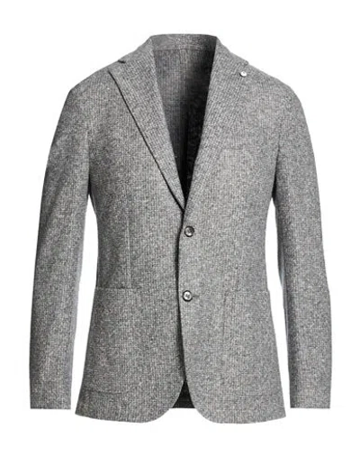 L.b.m 1911 L. B.m. 1911 Man Blazer Grey Size 46 Acrylic, Cotton, Polyester, Virgin Wool In Brown
