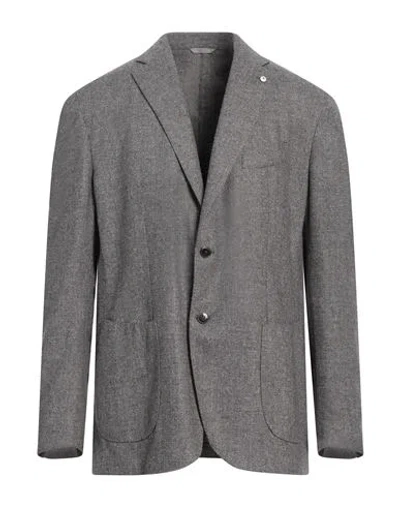 L.b.m 1911 L. B.m. 1911 Man Blazer Grey Size 46 Wool, Polyester, Polyamide, Viscose In Gray