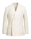 L.b.m 1911 L. B.m. 1911 Man Blazer Ivory Size 40 Virgin Wool, Polyester, Cashmere In White