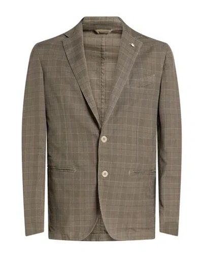 L.b.m 1911 L. B.m. 1911 Man Blazer Khaki Size 40 Cotton, Nylon, Elastane In Green