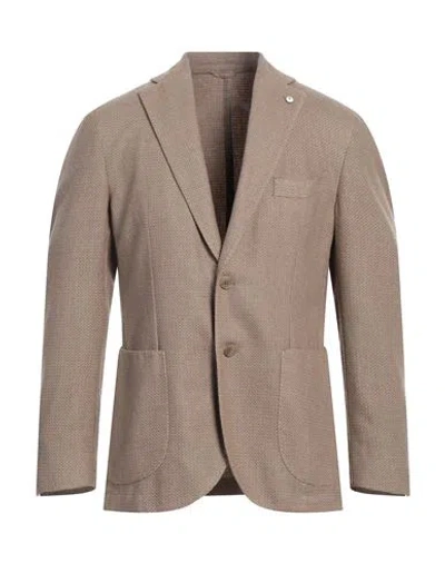L.b.m 1911 L. B.m. 1911 Man Blazer Khaki Size 42 Wool, Polyester, Polyamide In Neutral
