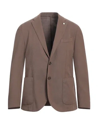 L.b.m 1911 L. B.m. 1911 Man Blazer Khaki Size 44 Lyocell, Cotton, Elastane In Beige