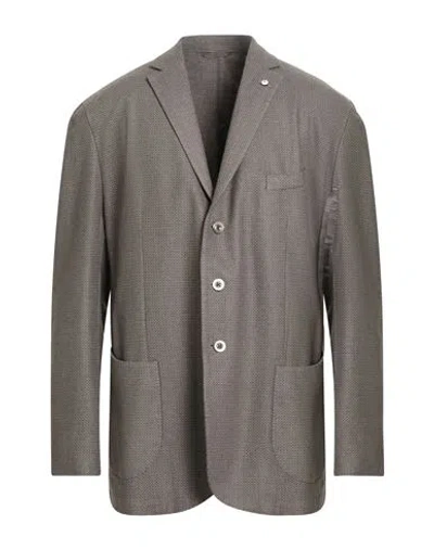 L.b.m 1911 L. B.m. 1911 Man Blazer Khaki Size 50 Wool, Polyester, Polyamide In Gray