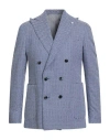 L.b.m 1911 L. B.m. 1911 Man Blazer Light Blue Size 40 Cotton, Polyamide In Blue