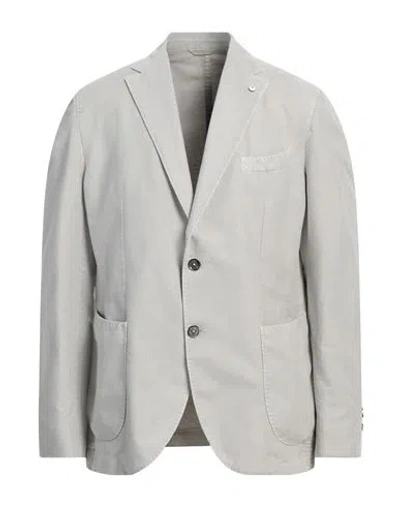 L.b.m 1911 L. B.m. 1911 Man Blazer Grey Size 44 Lyocell, Linen, Cotton