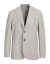 L.b.m 1911 L. B.m. 1911 Man Blazer Light Grey Size 46 Cotton, Acrylic, Polyester, Virgin Wool In Gray