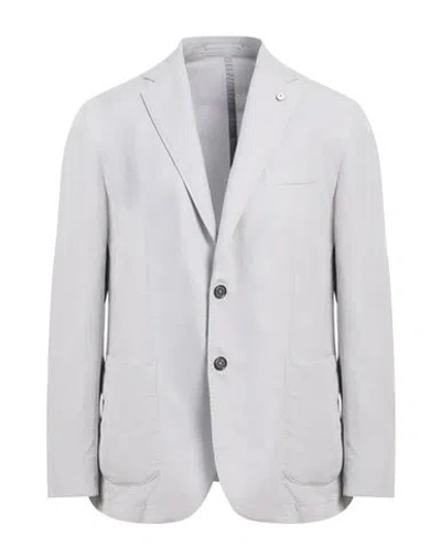 L.b.m 1911 L. B.m. 1911 Man Blazer Light Grey Size 44 Lyocell, Linen, Cotton