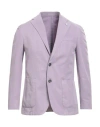 L.b.m 1911 L. B.m. 1911 Man Blazer Lilac Size 38 Lyocell, Linen, Cotton, Polyester In Purple
