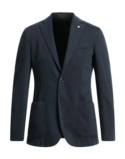 L.b.m 1911 L. B.m. 1911 Man Blazer Midnight Blue Size 36 Cotton, Cashmere In Blue