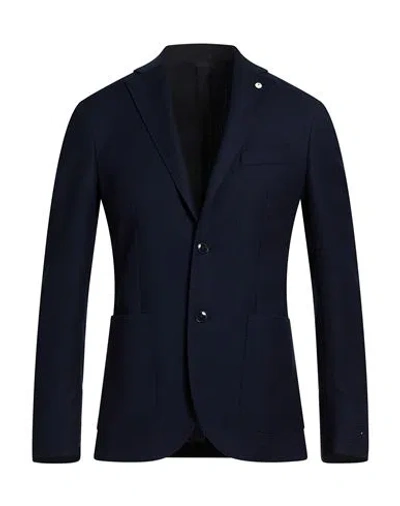 L.b.m 1911 L. B.m. 1911 Man Blazer Midnight Blue Size 36 Wool In Black