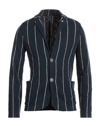 L.b.m 1911 L. B.m. 1911 Man Blazer Midnight Blue Size 38 Linen, Cotton