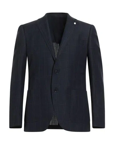 L.b.m 1911 L. B.m. 1911 Man Blazer Midnight Blue Size 44 Wool, Linen