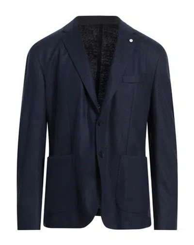 L.b.m 1911 L. B.m. 1911 Man Blazer Midnight Blue Size 46 Alpaca Wool, Polyamide