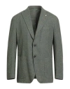 L.b.m 1911 L. B.m. 1911 Man Blazer Military Green Size 46 Wool, Polyester, Cotton, Silk, Polyamide In Green